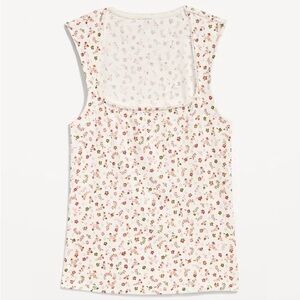 Trapeze Neck Floral Top